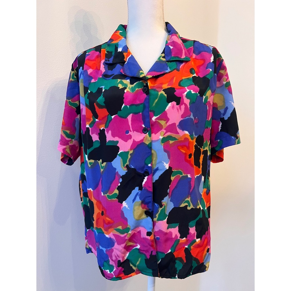 Vintage 80's floral blouse size 12